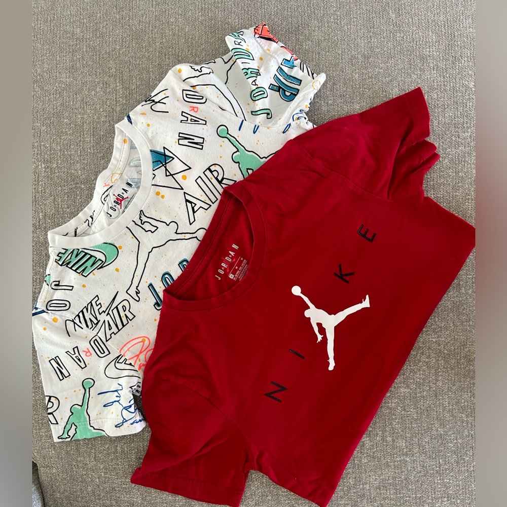 2 Jordan shirts youth size medium